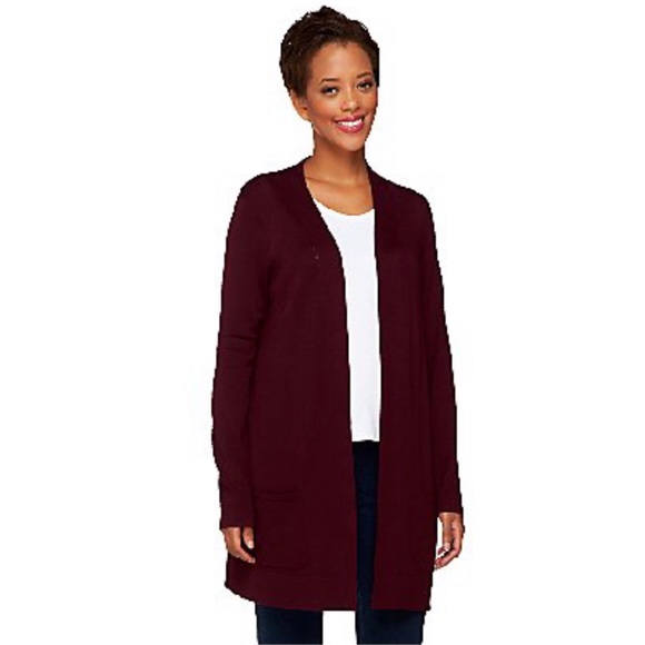 🚫SOLD🚫 Long Sleeve Pocketed Open Cardigan, Paprika Spice - Picture 2 of 8